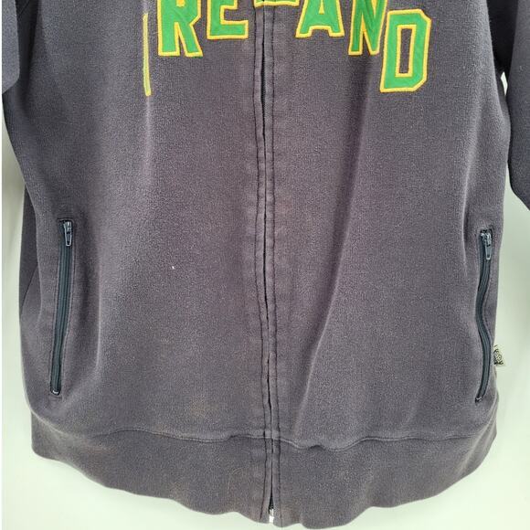 Blue Marlin Ireland Embroidered Zip Front Raglan Long Sleeve Trainer Sweatshirt - Picture 7 of 16